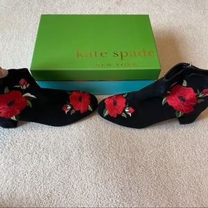 Kate Spade Embroidered Ankle Bootie Sz 9.5